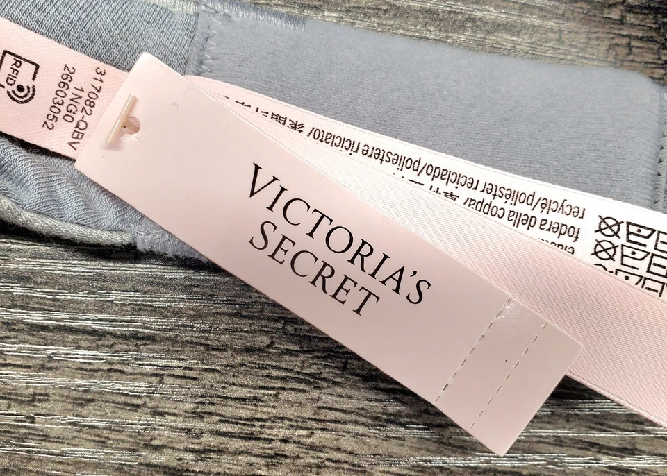 Victoria's Secret Bra T-shirt Plunge Push Up 34DD Gray Bombshell Padded NWT - Image 4 of 4