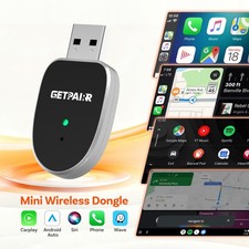 2IN1 GETPAIRR MINI Wireless Android Auto/Carplay Adapter For iPhone USB Dongle