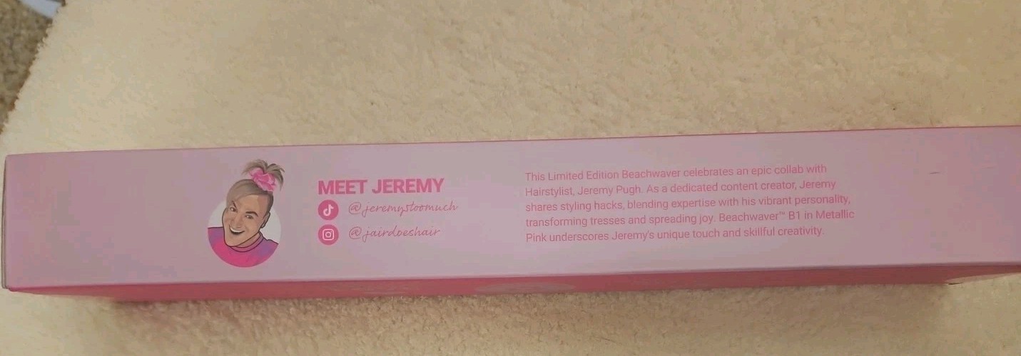 Beachwaver X Jeremy B1 Rotating Curling Iron |" Automatic Hair Curler