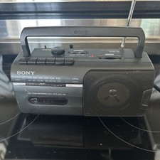 SONY CFM-10 Portable Mini Boombox AM/FM Radio Cassette-Corder Tested