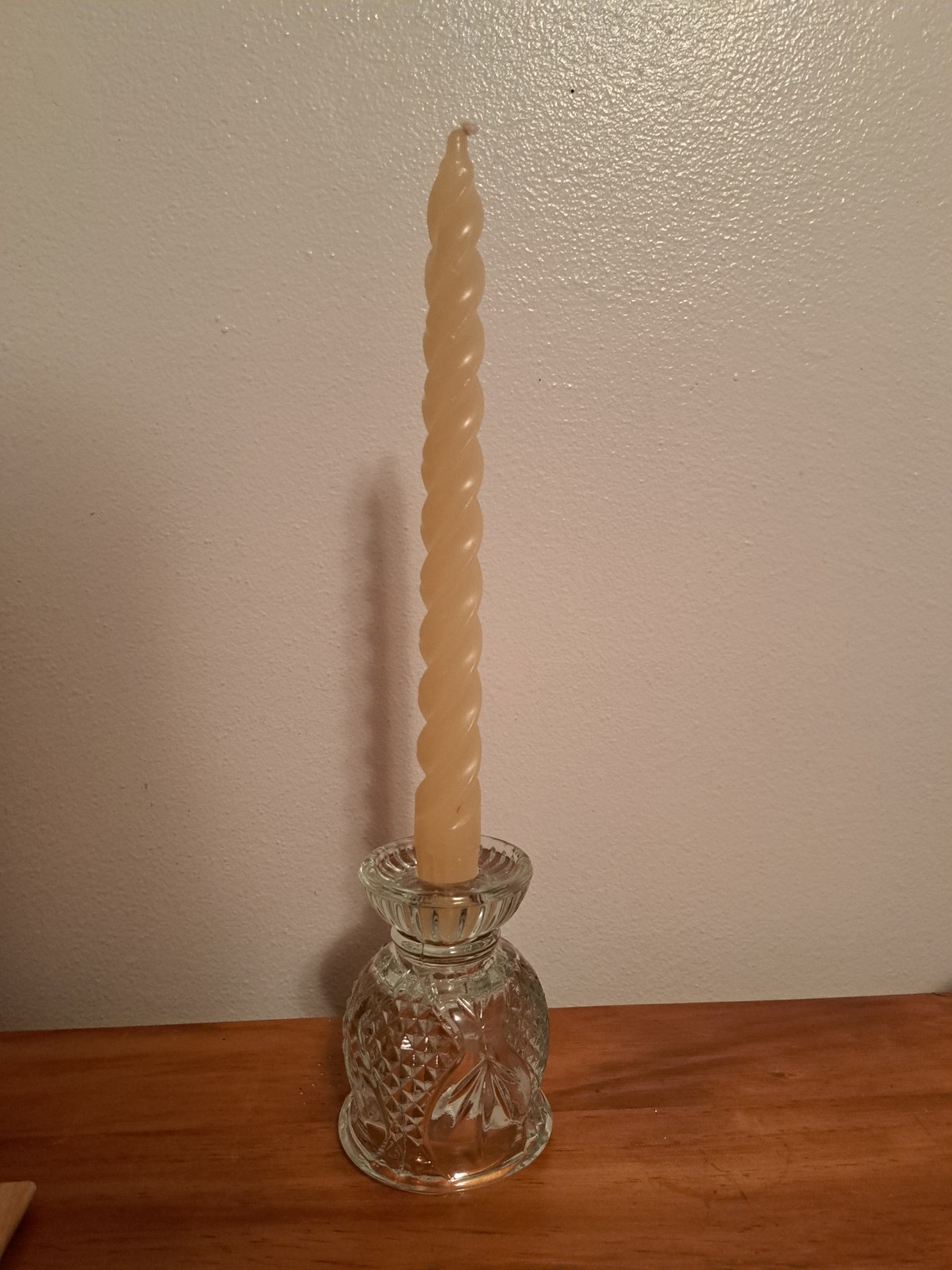 Reversible Glass Tulip Cup Candle Holder Vintage 4 Inch