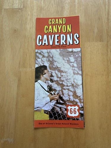 Vintage Grand Canyon Caverns Dinosaur City Travel Brochure Route 66 Arizona