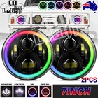 For Nissan Patrol GQ Toyota 7"Inch Led Headlights RGB Halo High Output Projector
