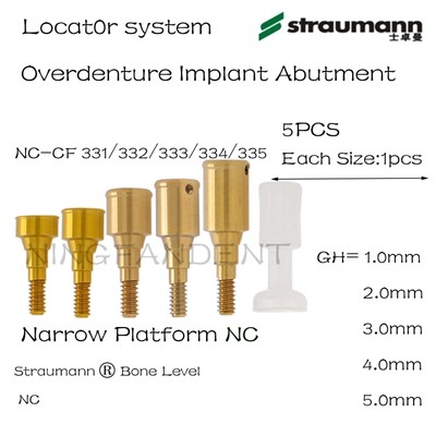 5Pcs 1.0-5.0mm GH Overdenture Implant Locat0r System Abutment For Straumann NC