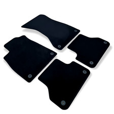 Car Floor Mats Velour For Audi A4 S4 B9 Waterproof Black Carpet Rugs Auto Liners