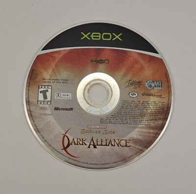 XBOX Dark Alliance Baldur's Gate - Interplay Black Isle Snowblind 2002 disc only