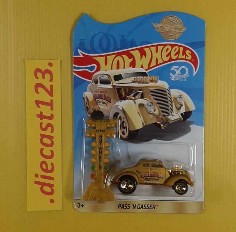 Hot Wheels 2018 Pass N Gasser Gold 50th Anniversary Case of