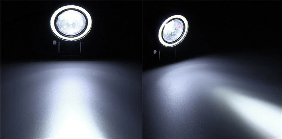 2in 10W LED Car Work Lights Spot Beam COB Halo Ring DRL Offroad Driving Fog Lamp - Image 2 of 4