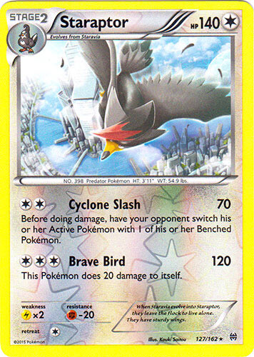 Pokemon - Staraptor - 127/162 - Rare - Reverse Holo - XY - BREAKthrough - NM