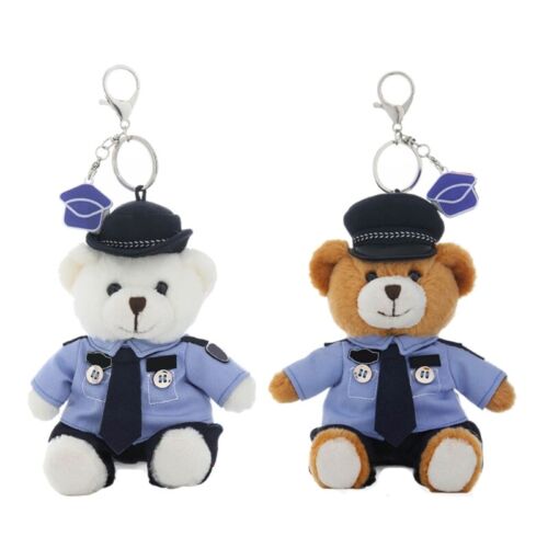 Officer Keychain Traffic Officer Accessory Mini Bear Ornament Cute Bear Toy - Picture 1 of 10