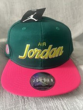 Air Jordan Nike Pro Jumpman Classics Script AV8448 Snapback Hat Cap Green Pink