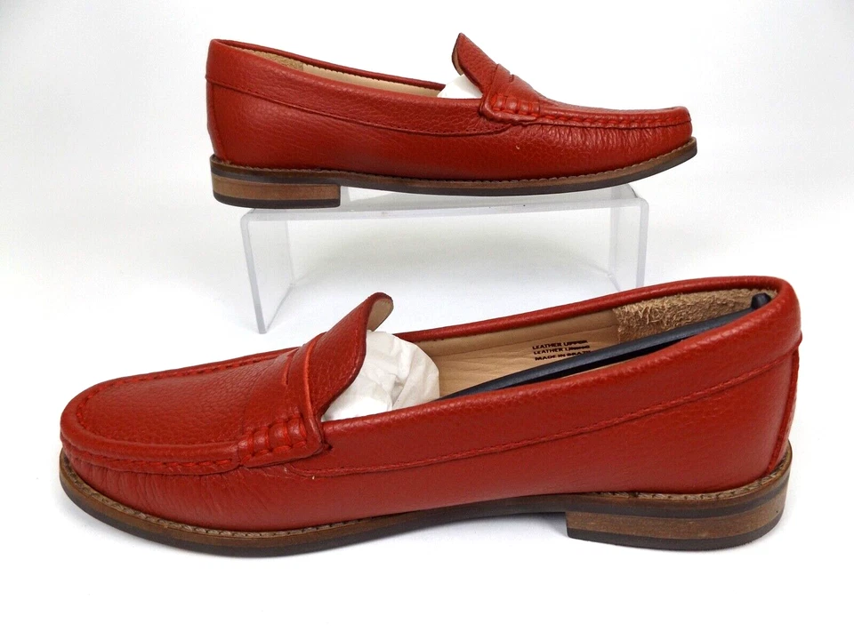 Marc Joseph East Village кожаные мокасины большой девочек туфли размер 4,5, Red Berry новый - Изображение 4 из 4