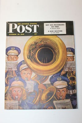 Saturday Evening Post October 19, 1946 Stevan Dohanos Cover, Luke Short ~VTG