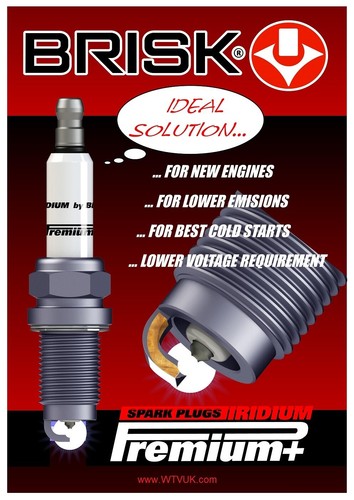 4x BRISK P35 Super Iridium Performance Upgrade Spark Plugs fit: Hyundai Motors - Picture 3 of 5