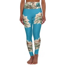 High Waisted Basic Comfort Stretch Soft Stylish Floral Leggings ActivewearCasual