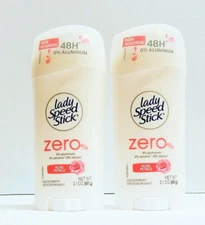 Lady Speed Stick Rose Petals ZERO ALUMINUM DEODORANT 2.1 oz (2 Sticks)