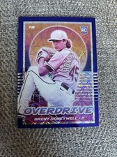 2021 Panini Chronicles Overdrive Blue Velocity Brent Honeywell Rookie #25 RC