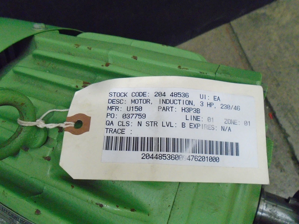 NIDEC - US MOTORS - CTE - H316A/Y12Y313R114F - 3 HP, 3PH - 1180 RPM - HOSTILE - Image 4 of 4