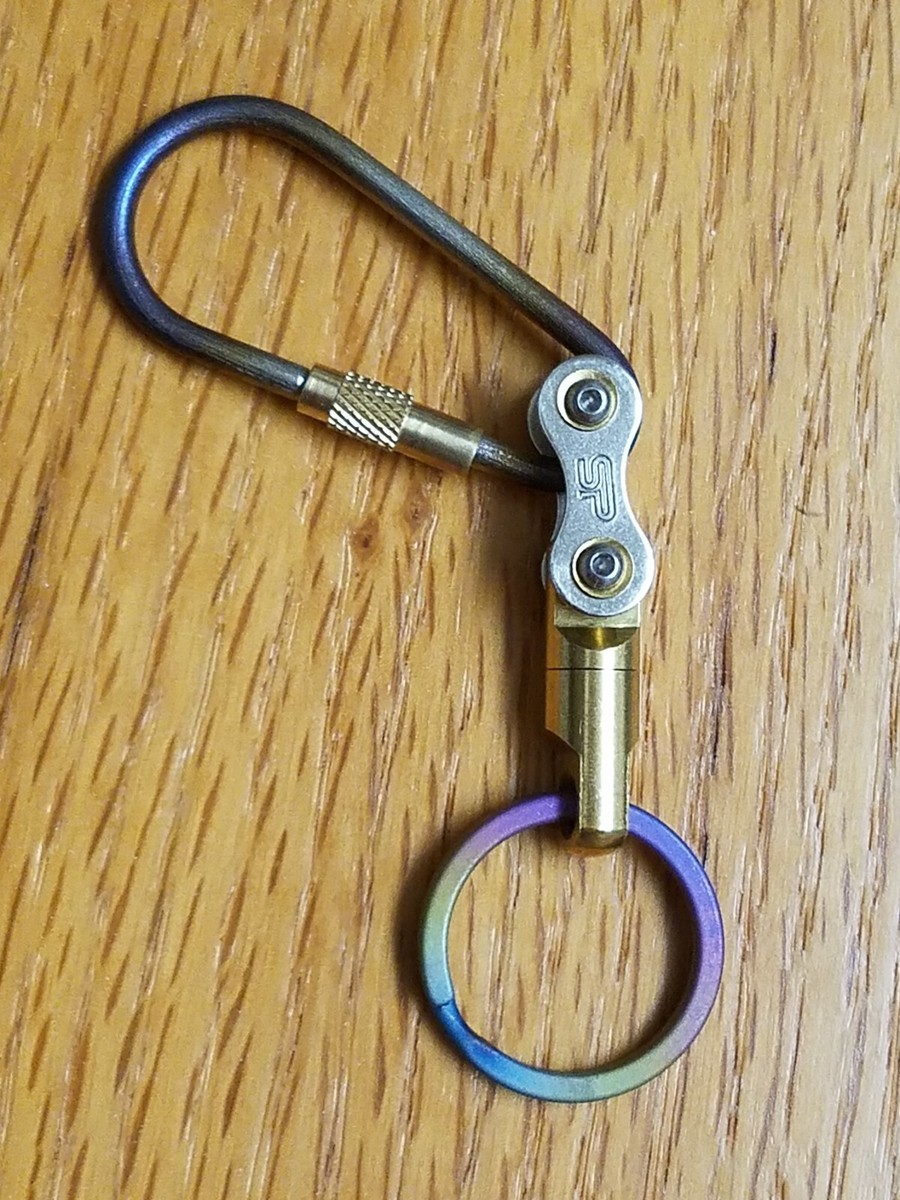 Titanium EDC Screw Lock Carabiner, Keychain, Key Ring, Anodized in
