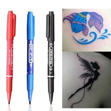 3PCS DOUBLE ENDS TEMPORARY INK SKIN MARKER PEN TATTOO SUPPLIES BODY ART TOOL