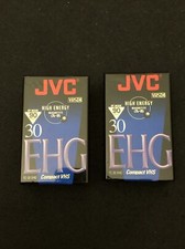 2x JVC Camcorder Tape VHS-C 90 Minute Hi-Fi EHG TC-30 New - Sealed - Ships Free