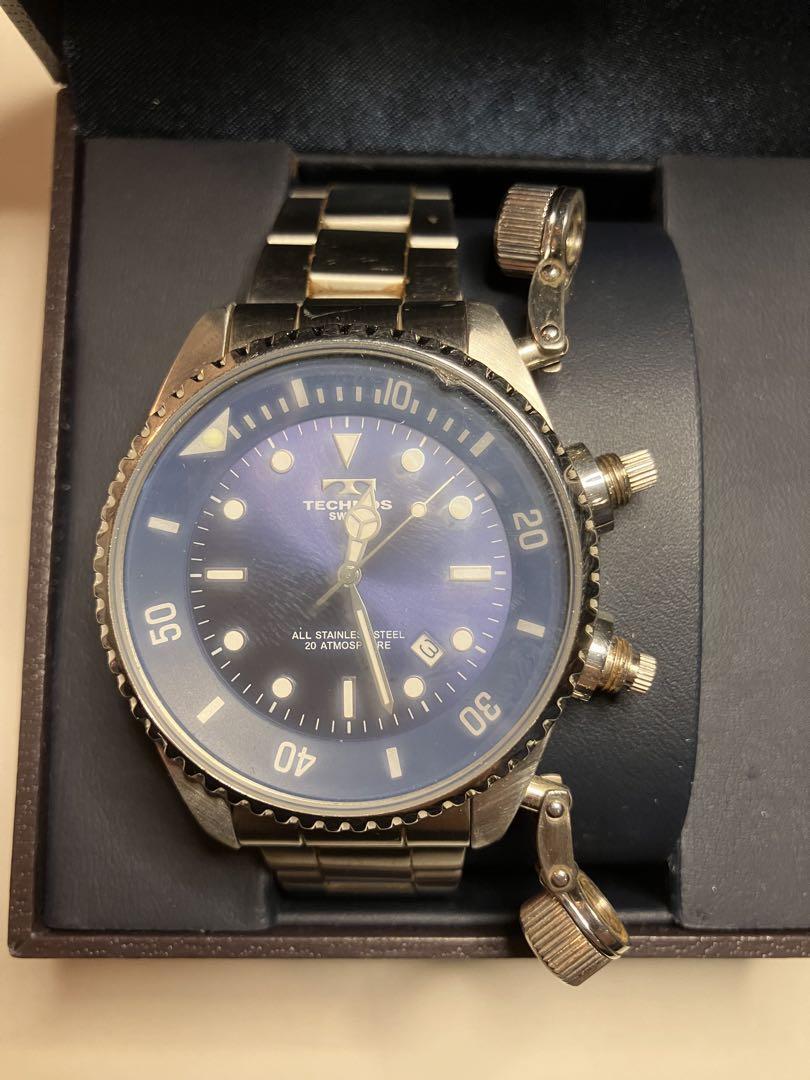 Men's Watch Technos All Stainless Steel Quartz 20 ATM Water