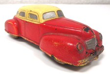 Juguetes ARCOR de 1940-1950 carrocería de goma ruedas de plástico techo rígido Cadillac/Lincoln