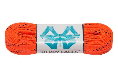 Fluorescent Neon Orange - 72 inch (183 cm) ORIGIN by Derby Laces Waxed 1cm Wi...