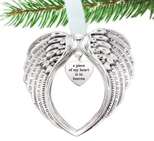 Angel Wings My Heart Is In Heaven A Piece of Decor Christmas Ornaments Memorial