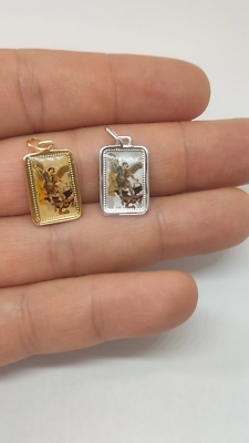 Ciondolo Medaglia Arcangelo Michele In Argento 925 Con Collana Cera | Croce Anch Protezione - 3