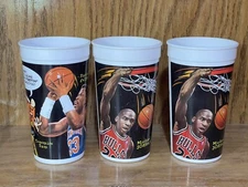 Lot 3 McDonald's Original NBA Looney Tunes Collector Cups 1995 Jordan Ewing 🔥🏀