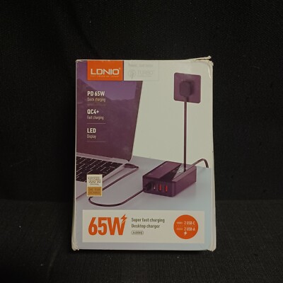BRAND NEW LDNIO 65W USB-C Charger 4-Port Power Adapter Fast Charging Station