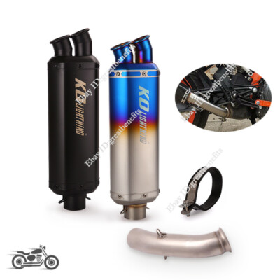 Mid Exhaust Link Pipe Muffler Tips Modified For Duke 125 250 390 RC390 2017-2020