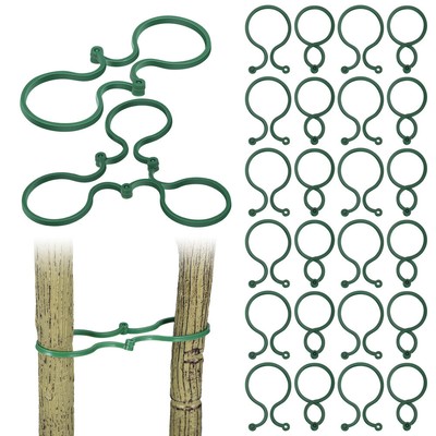  100 Pcs Snap -Ziffer Stängelclips Für Den Garten Pflanzen-Stützklammern