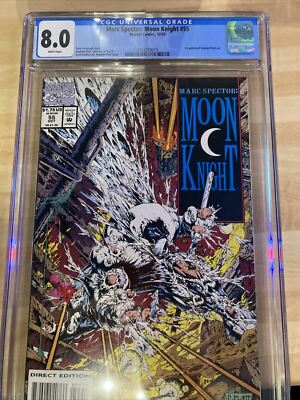 Mark Spector: Moon Knight #55 Cgc  8.0 white page 1st Stephen Platt art