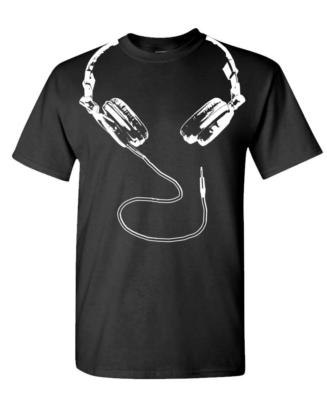 DJ HEADPHONES - funny techno hip hop music - Cotton Unisex T-Shirt
