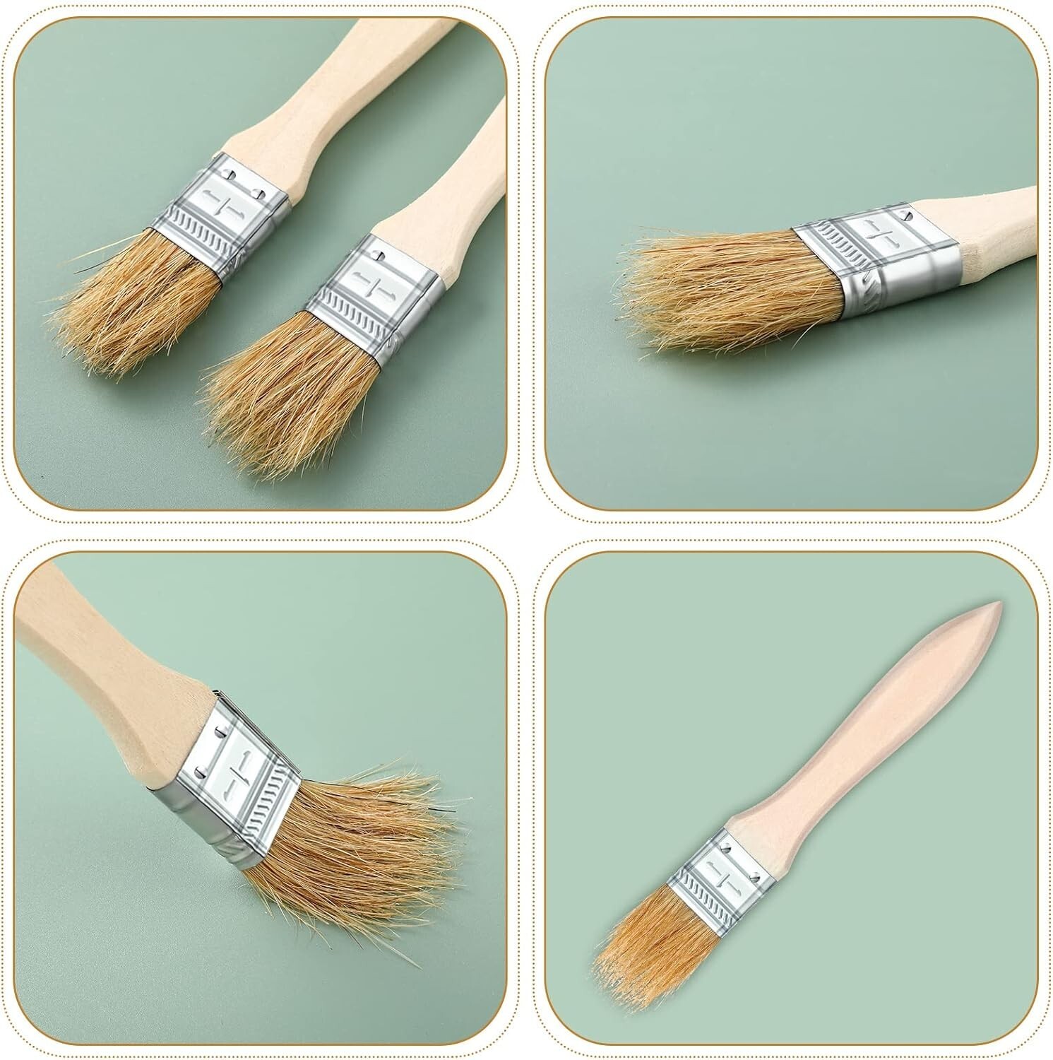 100 Pcs 1 Inch Chip Paint Brushes Bulk Small Paint Brush Brick Stain