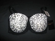 Rene Rofe 22834 Get Kissed Push Up Bra with Convertible Straps snakeskin  NWT