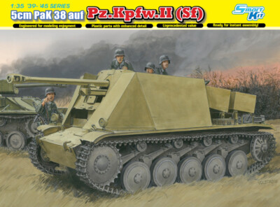 Dragon Models 1/35 5cm PaK 38 auf Pz.Kpfw.II (Sf) [Smart Kit]