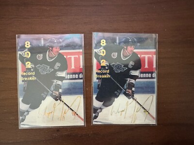 (2) Wayne Gretzky Kings Ice Inc. 802 Record Breaker ''THE GREAT ONE'' Oddball
