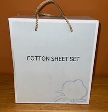 Shilucheng 4-pc KING Sheets Set, 600TC Egyptian 100 Cotton, White, King