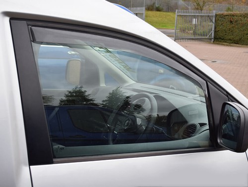 Wind Rain Deflectors & Clips for VW Caddy MK3 2-Door 2004-2015 2-pcs Exact Fit - Picture 2 of 12