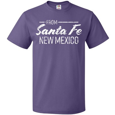 Inktastic From Santa Fe New Mexico In White Distressed Text T-Shirt State Home
