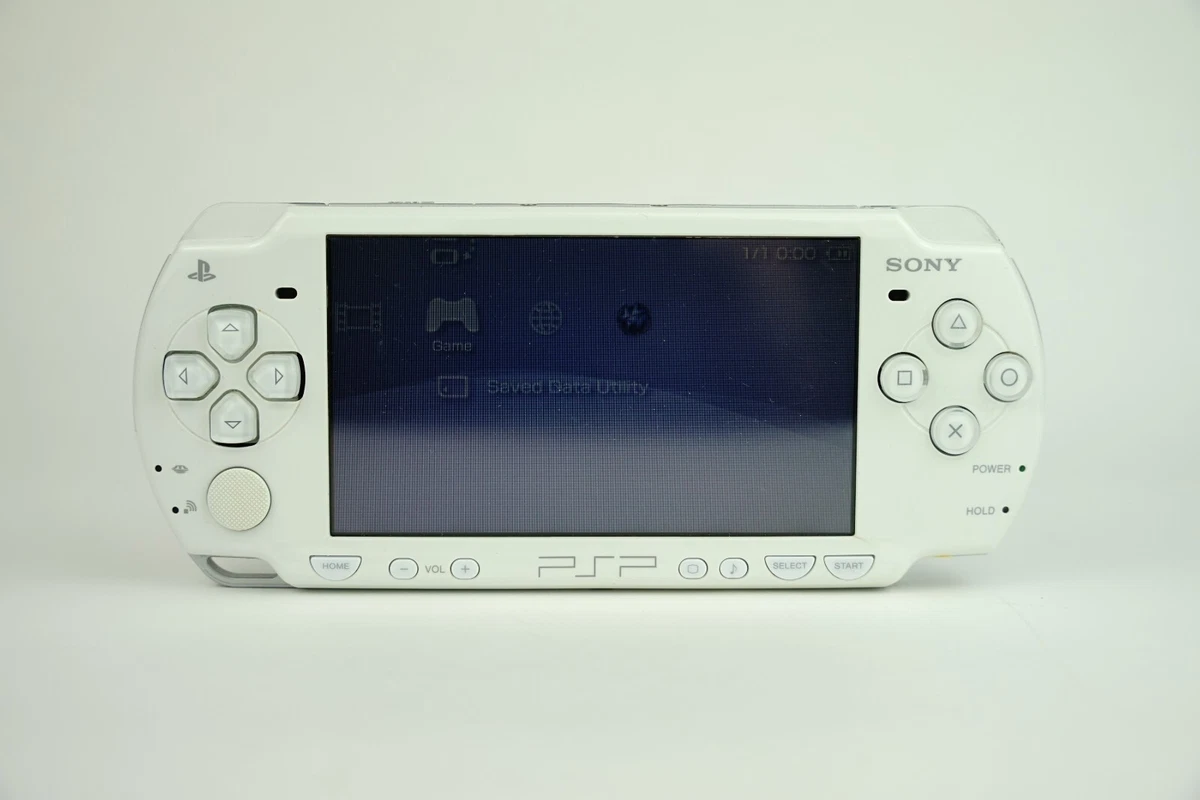 Sony PSP Playstation Console Portable Ceramic White Bonus Pack PSP-1000