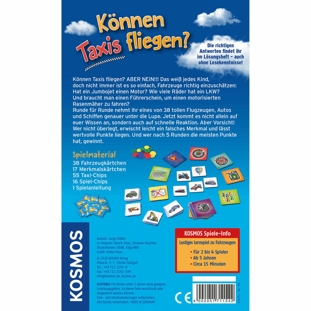 Thumbnail - Kosmos Können Taxis Fliegen? Kartenspiel Zuordnen Lernen Entdecken Ab