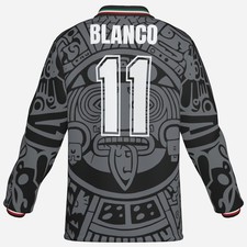 Mexico - soccer jersey playera shirt, Mexico 1998 AWAY SELECCION MEXICANA L/S BL