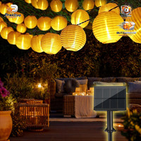 Solar Lichterkette 10M 50 LED Wetterfest 1200Mah 8 Modi Garten Balkon Deko