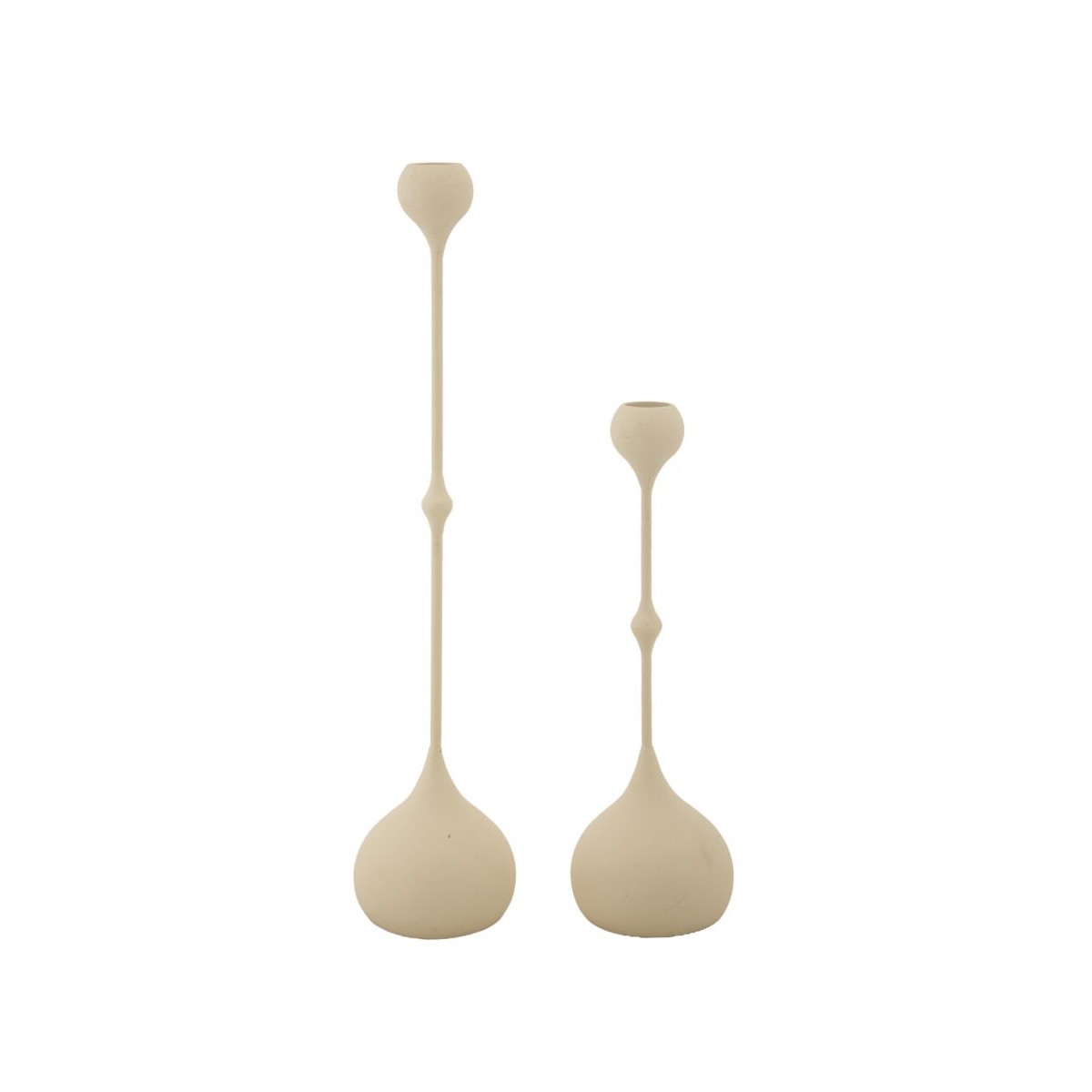 Chandeliers Slimmy crème 37cm stables et anti-basculement pour bougies de table