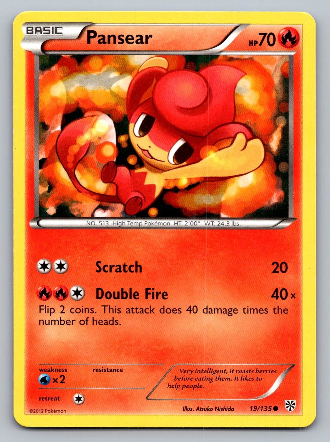 Pokemon TCG Plasma Storm Pansear #19