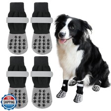 Dog Paw Protectors Socks for Hot and Cold Pavement, Anti Slip Dog Shoes with